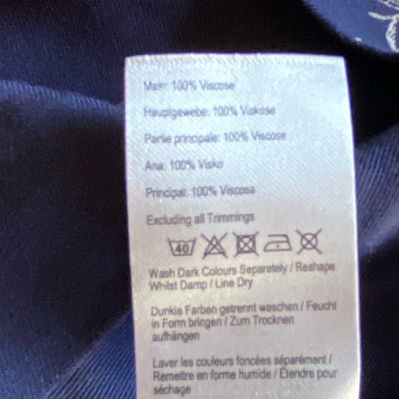 NWT Joules Gardenia Bee Print Dress, Navy Blue with Cream Bees - Picture 7 of 11